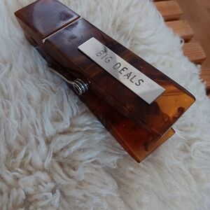 Vintage Bakelite Catalin apple juice Clip Paper Holder Catalin Clothespin